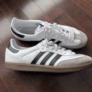NOT FOR SALE* Adidas Samba White and Black Classic Sneaker Shoes Size 13